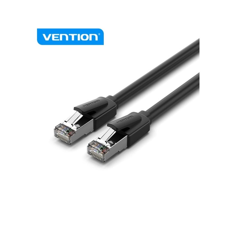 Vention Cabo Ethernet Cat8 - 3m - Velocidade 40Gbps - Largura de Banda 2000MHz - Baja Latencia - Conectores Niquelados - Cor