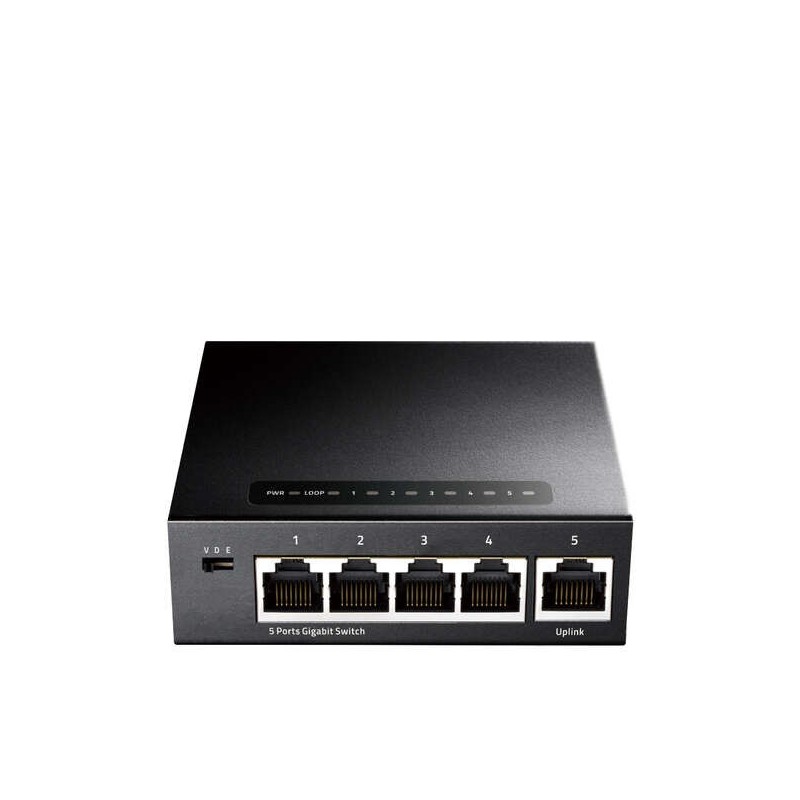 Cudy GS105 Switch 5 Puertos Gigabit Adaptables 10/100/1000 Mbps