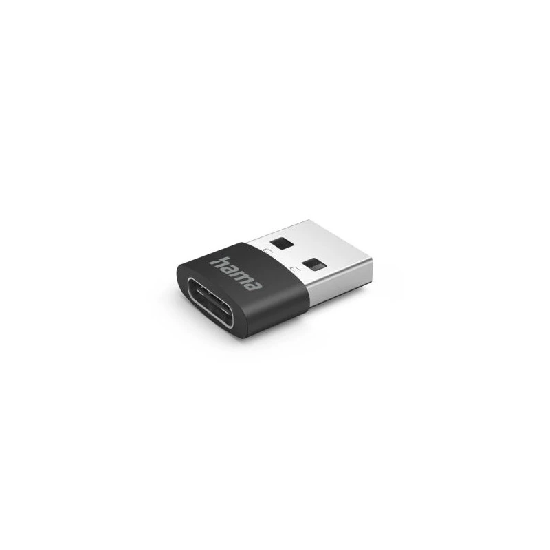 Hama Pack de 3 Adaptadores USB - USB-A Macho - USB-C Macho - Velocidada hasta 480Mbit/S - Color Negro