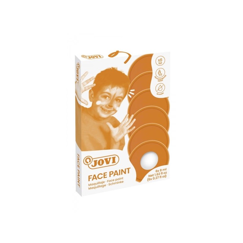 Jovi Estuche de 6 Botes 8ml Maquillaje Crema - Hipoalergenico - Base Grasa - Facil Aplicacion - Gran Cubricion - sin Parabenos