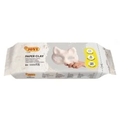 Jovi Paper Clay Pasta de Papel Machê 680gr - Pronta a Usar - Secagem ao Ar - Leve e Fácil de Modelar - No Mancha - Ideal