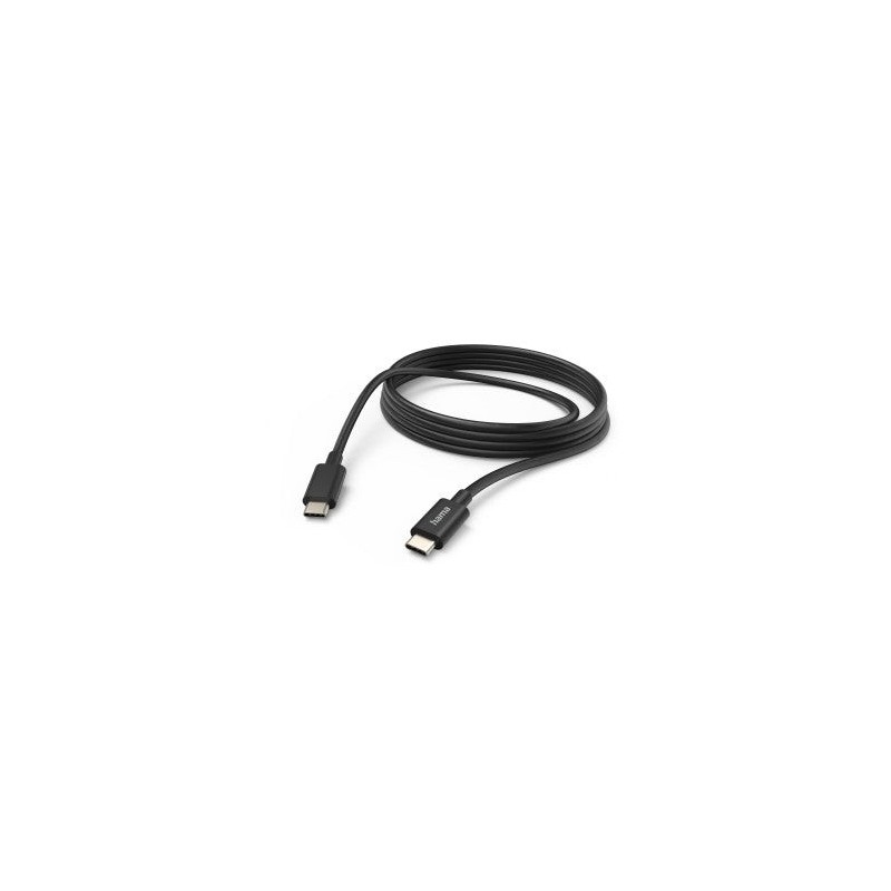 Hama Cable USB-C - Longitud 1m - USB-C a USB-C - 480 Mbit/s - 60W - Color Negro