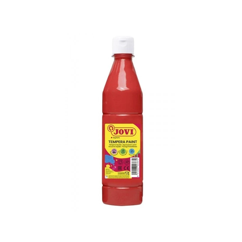 Jovi Tempera Paint Tempera Liquida 500ml - Base Agua - Lista para Usar - Alto Poder Cubriente - Secado Rapido - Excelente
