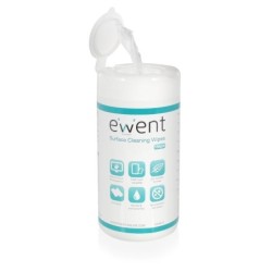 Ewent Screen Cleaning Wipes - Antibacterial - Antistatic - Alcohol Free - White Color