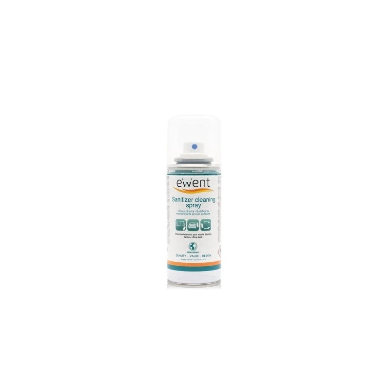 Spray Desinfetante de Superfícies Ewent - 100ml - Fórmula com Detergente - Anti-odor - Cor Transparente