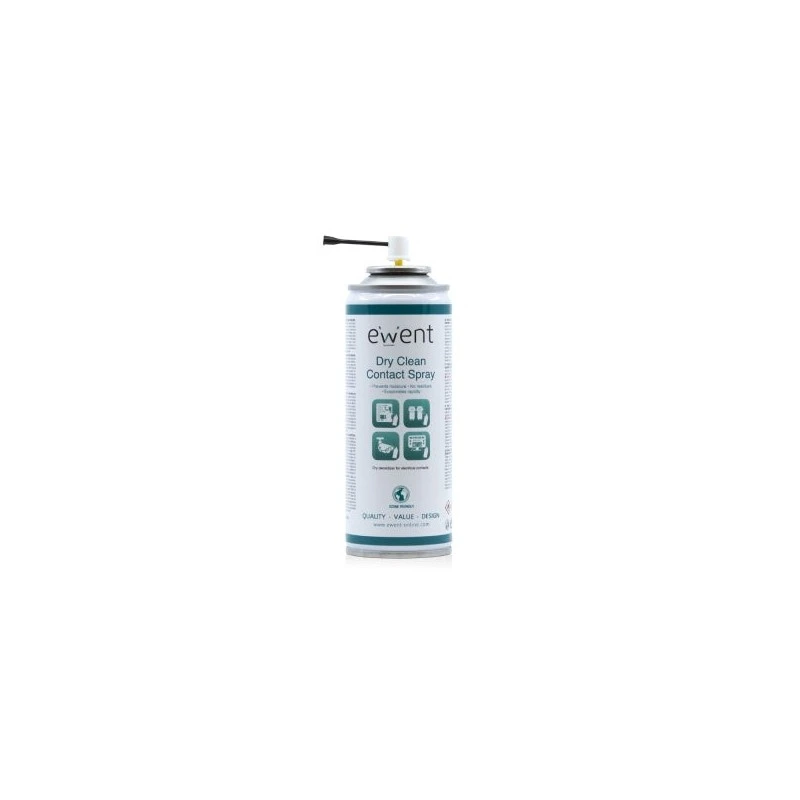Ewent Spray de Limpieza para Contactos - 200ml - Limpieza en Seco - Color Incoloro
