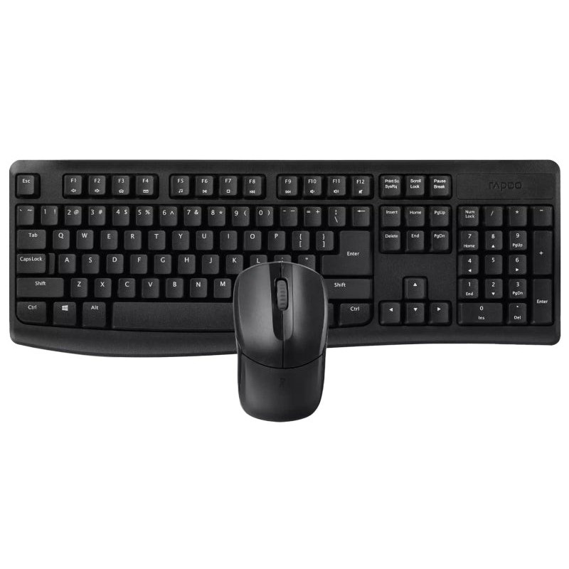 Rapoo X1800Pro Pack Teclado + Raton Inalambricos - 2.4GHz - Raton 1000 DPI - Autonomia hasta 12 Meses - Color Negro