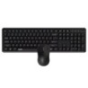 Rapoo 8150M Silent Pack Teclado + Rato Sem Fios - Bluetooth e 2.4GHz - Rato 1300 DPI - Autonomia até 12 Meses - Cor Preto