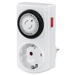 Hama Mini Prise Minuterie Mécanique - Puissance Maximale 3680W - Tension 230V - Minuterie - Intervalles de 30min - Couleur Blanc