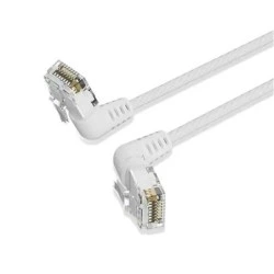 Vention Cable de Red Acodado Cat.6a UTP - Slim - Longitud 3m - Velocidad hasta 10Gbps - 32 AWG - Cubierta de PVC - Cabeza