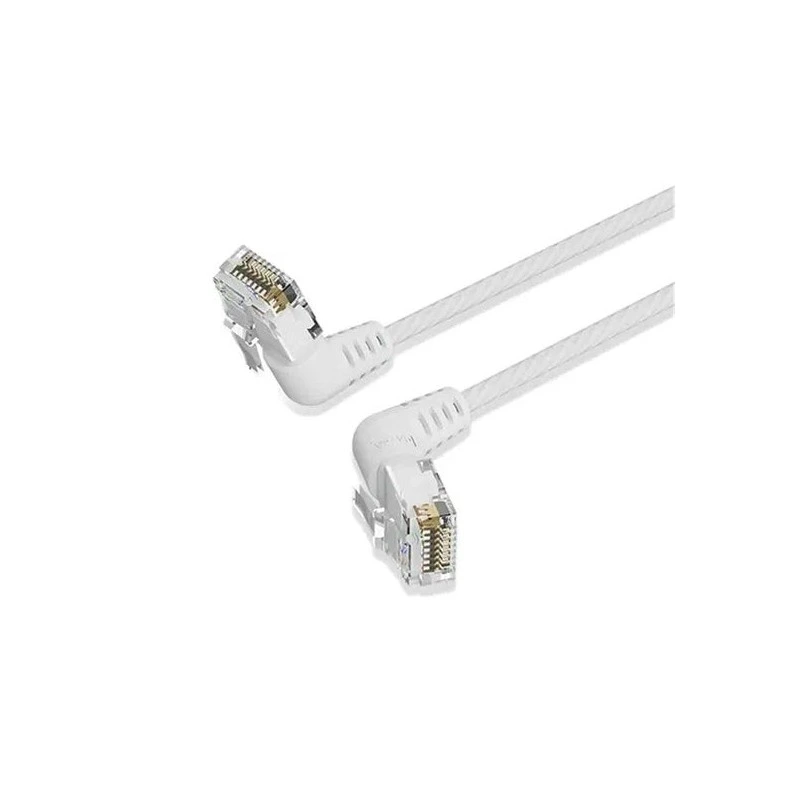 Vention Cable de Red Acodado Cat.6a UTP - Slim - Longitud 3m - Velocidad hasta 10Gbps - 32 AWG - Cubierta de PVC - Cabeza