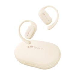 Leotec Open Air Zenith Sport Auscultadores Bluetooth 5.4 - Estojo de Carregamento - 30h Autonomia - Cor Branco