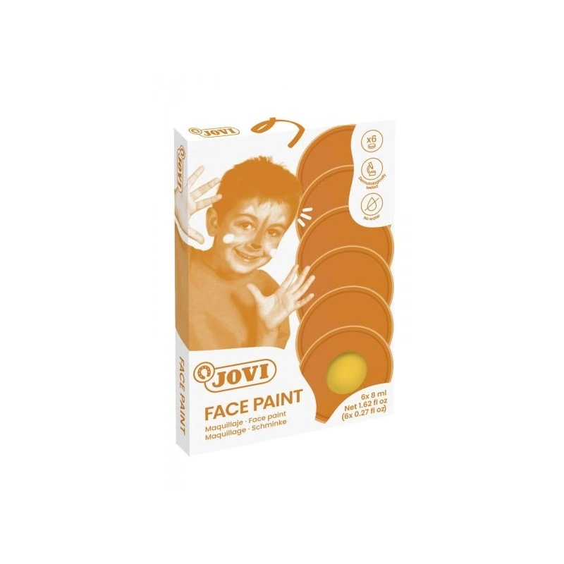 Jovi Estojo de 6 Botes Maquilhagem Crema - Hipoalergénico - Base Gorda - Fácil Aplicação - Grande Cobertura - sem Parabenos
