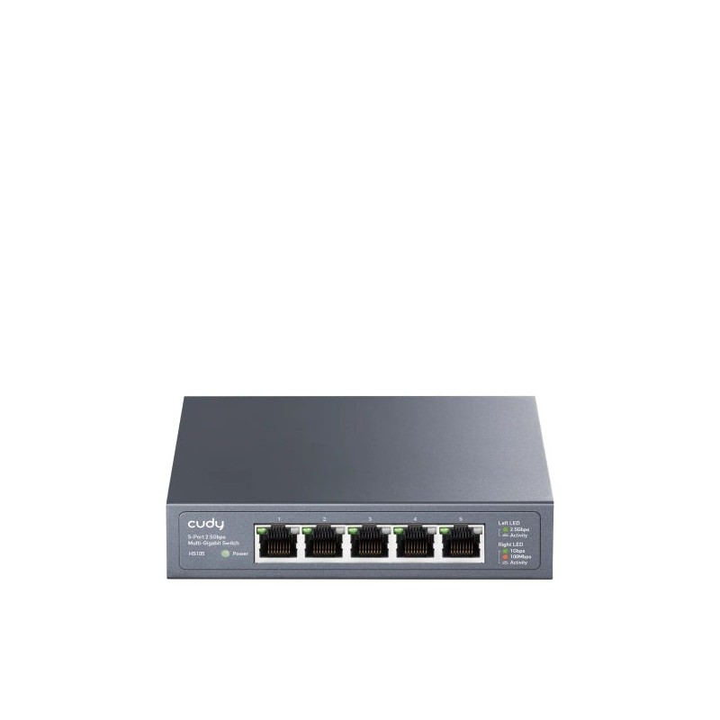 Cudy Switch No Administrado de 5 Puertos RJ45 - Capacidad Conmutacion 25Gbps - Indicadores LED - Funcion Vigilancia IGMP