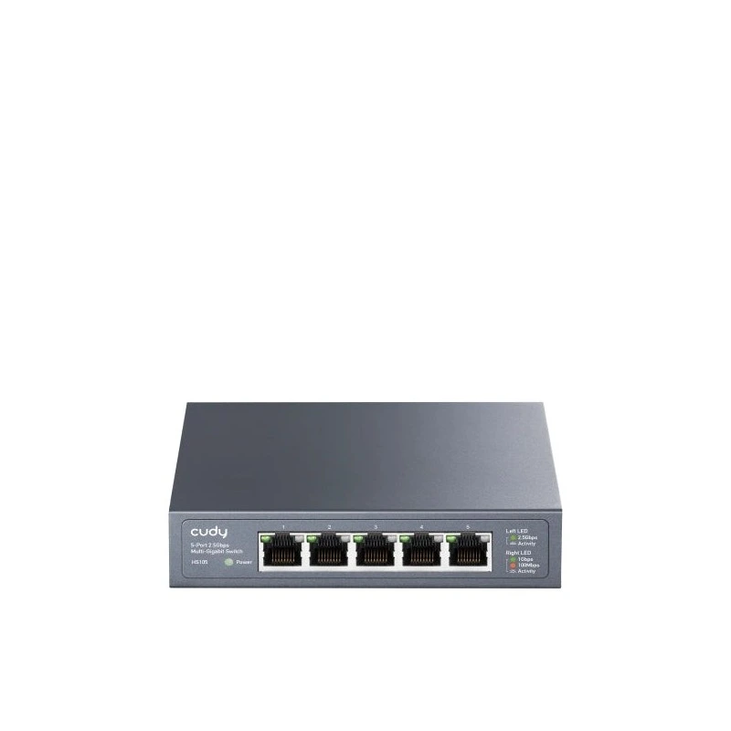 Cudy Switch No Administrado de 5 Puertos RJ45 - Capacidad Conmutacion 25Gbps - Indicadores LED - Funcion Vigilancia IGMP