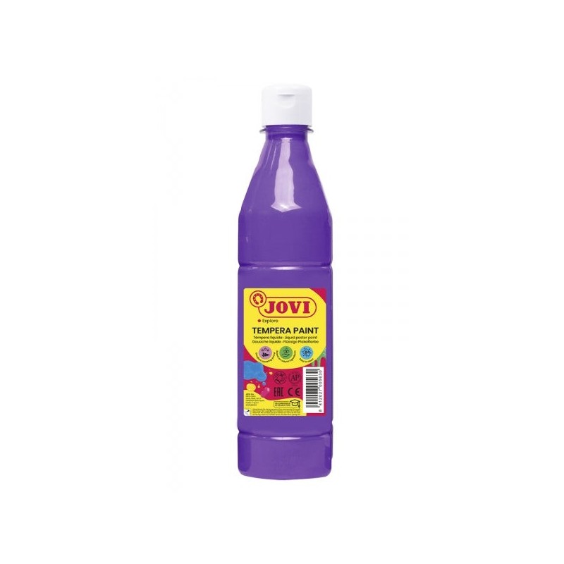 Jovi Tempera Paint Tempera Liquida 500ml - Base Agua - Lista para Usar - Alto Poder Cubriente - Secado Rapido - Excelente
