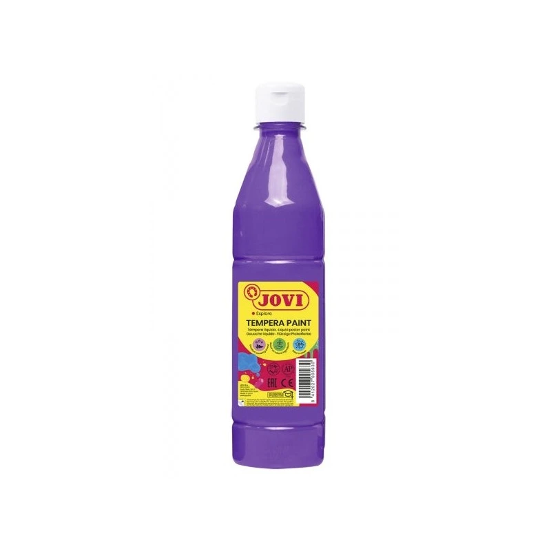 Jovi Tempera Paint Tempera Liquida 500ml - Base Agua - Lista para Usar - Alto Poder Cubriente - Secado Rapido - Excelente
