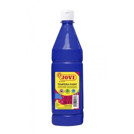 Jovi Tempera Paint Peinture Tempera Liquide 1000ml - Base Eau - Prête à l'Emploi - Haut Pouvoir Couvrant - Séchage Rapide