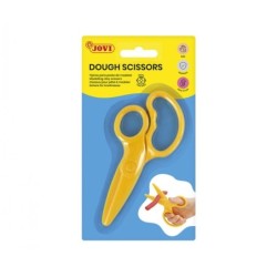 Jovi Dough Scissors Tesoura para Massa de Modelar - Uso Infantil - Também Corta Papel - Cor Amarelo