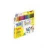 Jovi Textil Marker Étui de 12 Feutres Textiles - Encre à Base d'Eau - Pointe Pinceau - Séchage Rapide - Résistants aux Lavages