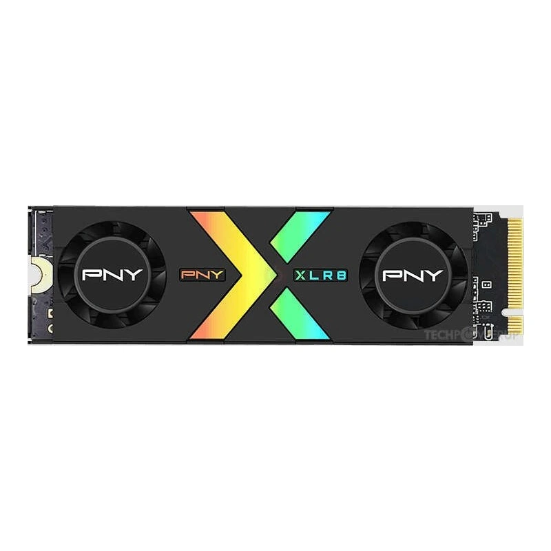 PNY CS3150 Disque SSD M.2 1TB NVMe PCIe Gen5 x4 avec Dissipateur Thermique - Éclairage RGB - Couleur Noir