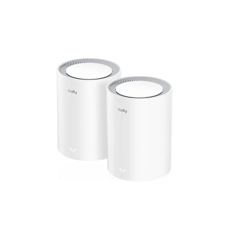 Cudy Pack de 2 Sistemas WiFi Mesh 7 Gigabit Dual Band BE3600 - Velocidade até 1000Mbps - 3 Portas - Antenas Internas - Cor