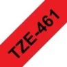 Brother TZe461 Fita Laminada Genérica de Etiquetas - Texto preto sobre fundo vermelho - Largura 36mm x 8 metros