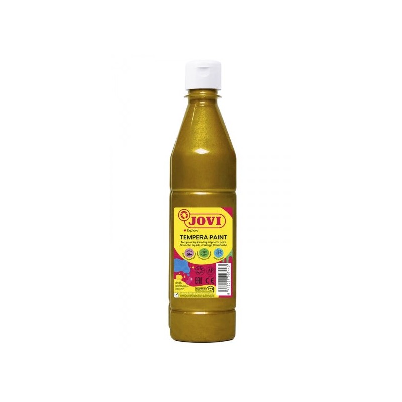 Jovi Tempera Paint Tempera Liquida 500ml - Base Agua - Lista para Usar - Alto Poder Cubriente - Secado Rapido - Excelente