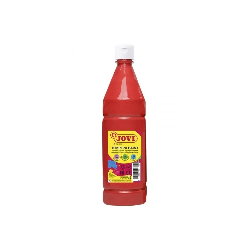 Jovi Tempera Paint Peinture Tempera Liquide 1000ml - Base Eau - Prête à l'Emploi - Haut Pouvoir Couvrant - Séchage Rapide