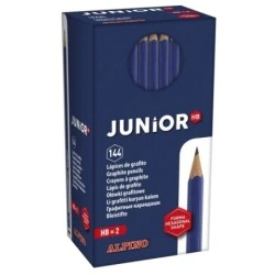 Alpino Junior Pack of 144 HB Graphite Pencils with Topper - Space for Name