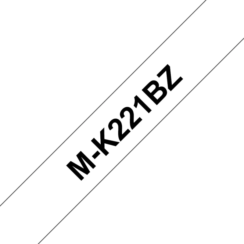 Brother MK221BZ Cinta No Laminada Generica de Etiquetas - Texto negro sobre fondo blanco - Ancho 9mm x 8 metros