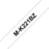 Brother MK221BZ Cinta No Laminada Generica de Etiquetas - Texto negro sobre fondo blanco - Ancho 9mm x 8 metros