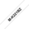 Brother MK221BZ Ruban d'Étiquettes Non Laminé Générique - Texte Noir sur Fond Blanc - Largeur 9mm x 8 mètres