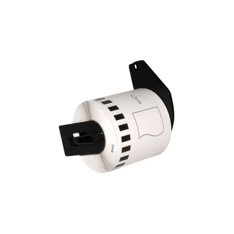 Brother DK22113 - Étiquettes génériques au format personnalisé - Largeur 62 mm x 15,24 mètres - Texte noir sur fond transparent