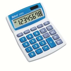 Ibico 208X Calculadora de Secretária - Teclas Grandes - LCD de 8 dígitos - Função de Prorrogação