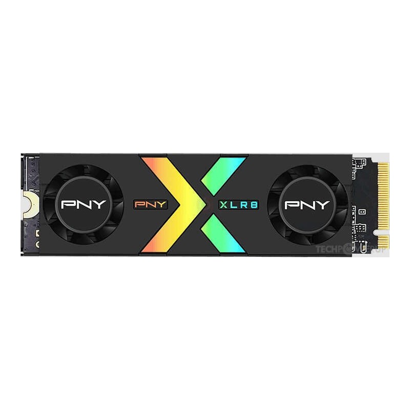 PNY CS3150 Disque SSD M.2 2TB NVMe PCIe Gen5 x4 avec Dissipateur Thermique - Éclairage RGB - Couleur Noir