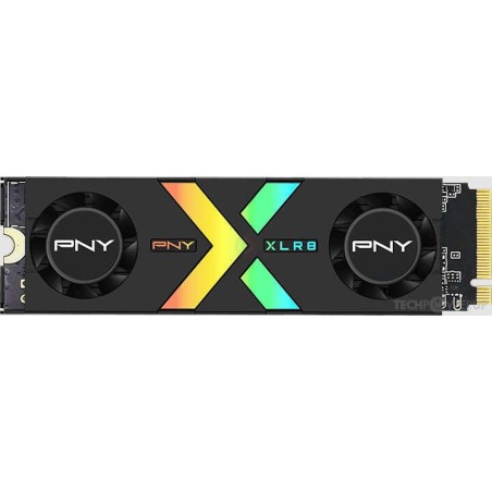 PNY CS3150 Disco Sólido SSD M2 2TB NVMe PCIe Gen5 x4 com Dissipador Térmico - Iluminação RGB - Cor Preto