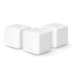 Mercusys Halo H60X Sistema Wi-Fi 6 Mesh AX1500 Doble Banda - 3 Unidades Halo - Cobertura hasta 550 m² - Color Blanco
