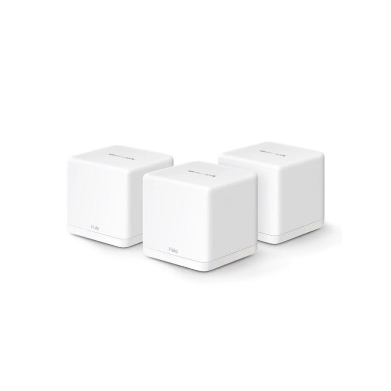 Mercusys Halo H60X Sistema Wi-Fi 6 Mesh AX1500 Doble Banda - 3 Unidades Halo - Cobertura hasta 550 m² - Color Blanco