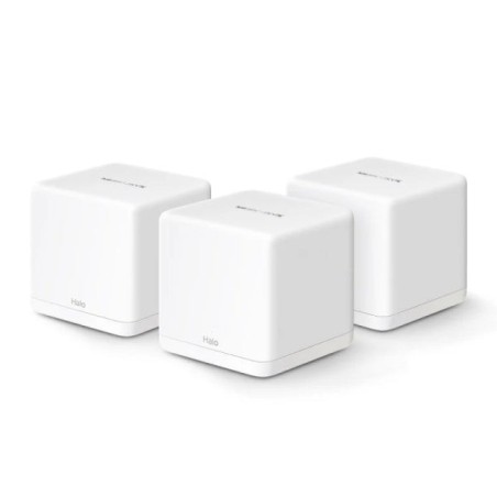 Mercusys Halo H60X Sistema Wi-Fi 6 Mesh AX1500 Doble Banda - 3 Unidades Halo - Cobertura hasta 550 m² - Color Blanco