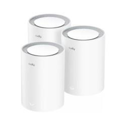 Cudy Pack de 3 Sistemas WiFi Mesh 7 Gigabit Dual Band BE3600 - Velocidad hasta 1000Mbps - 3 Puertos - Antenas Internas - Color