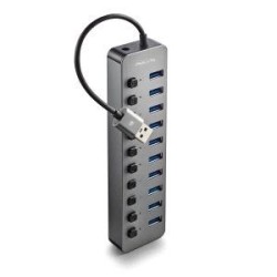 NGS IHUB10 Hub USB 3.0 - 10 Puertos USB 3.0 con Interruptores - Hasta 5Gbps