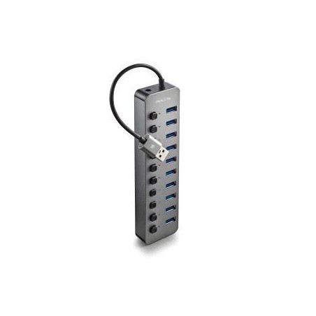 NGS IHUB10 Hub USB 3.0 - 10 Puertos USB 3.0 con Interruptores - Hasta 5Gbps