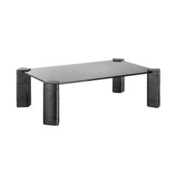 Aisens Support Rehausseur en Verre pour Moniteur/Portable - Couleur Noir