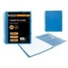 Ingraf Classeur 50 Pochettes A4 + Enveloppe à Fermoir - Spirale Plastique Indéformable - Ouverture 360 Degrés - Couverture