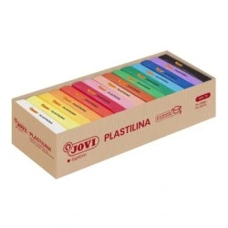 Jovi Display of 15 Modelling Clay Blocks 350gr - Highly Mouldable - Does Not Dry Out - Assorted Colours