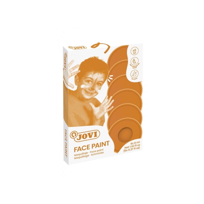 Jovi Estojo de 6 Frascos 8ml Maquilhagem em Creme - Hipoalergénico - Base Gorda - Fácil Aplicação - Grande Cobertura - sem