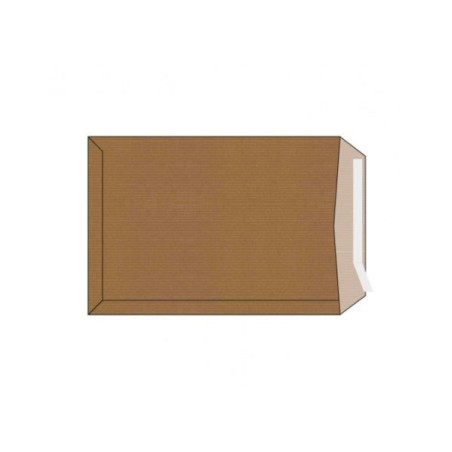 Sam Pack de 250 Sobres de Papel Kraft 90grs - Medidas 250x353mm - Autoadhesivo con Tira de Silicona - Color Marron