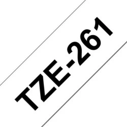 Brother TZe261 Ruban d'Étiquettes Laminé Générique - Texte Noir sur Fond Blanc - Largeur 36mm x 8 mètres