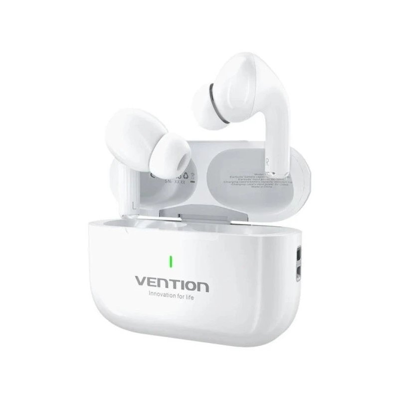 Vention Echo Lite E11 Auriculares Bluetooth 5.4 con Estuche de Carga - True Wireless - 6h Autonomia - Color Blanco